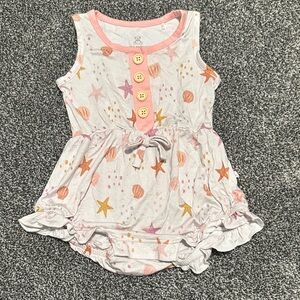 Starry Pink and Orange Kids One Piece